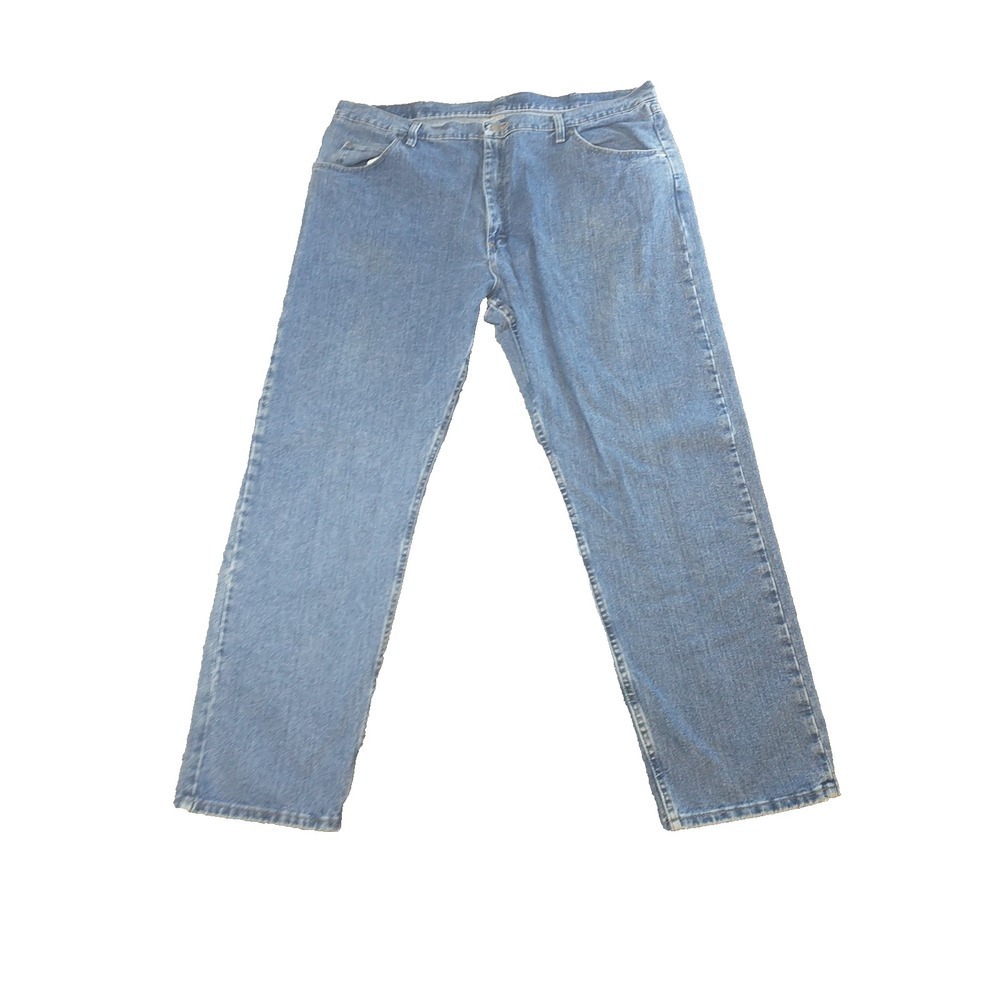 Wrangler Hero Authentic Mens Blue Straight Leg Jeans 42x31 Medium Wash 97601VR
